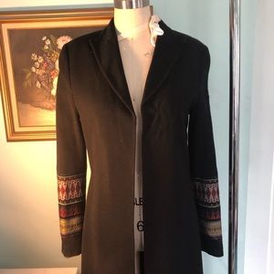 Black Wool Fashionable Coat